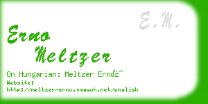 erno meltzer business card